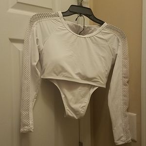 Two piece mesh swim wear